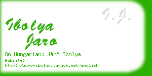 ibolya jaro business card