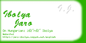 ibolya jaro business card